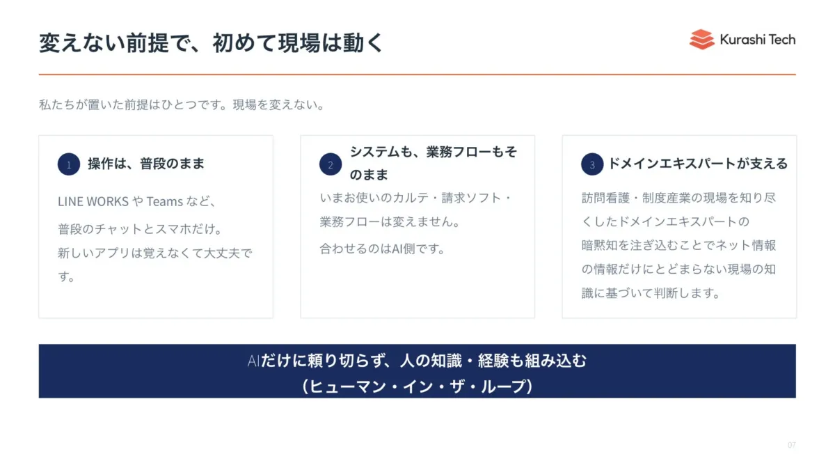 変えない前提で初めて現場は動く